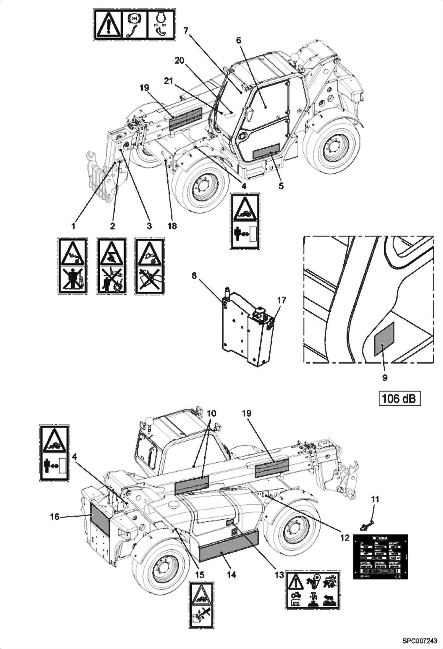 Схема запчастей Bobcat T35100SL - BOBCAT DECALS (W/O Stabilizer) ACCESSORIES & OPTIONS