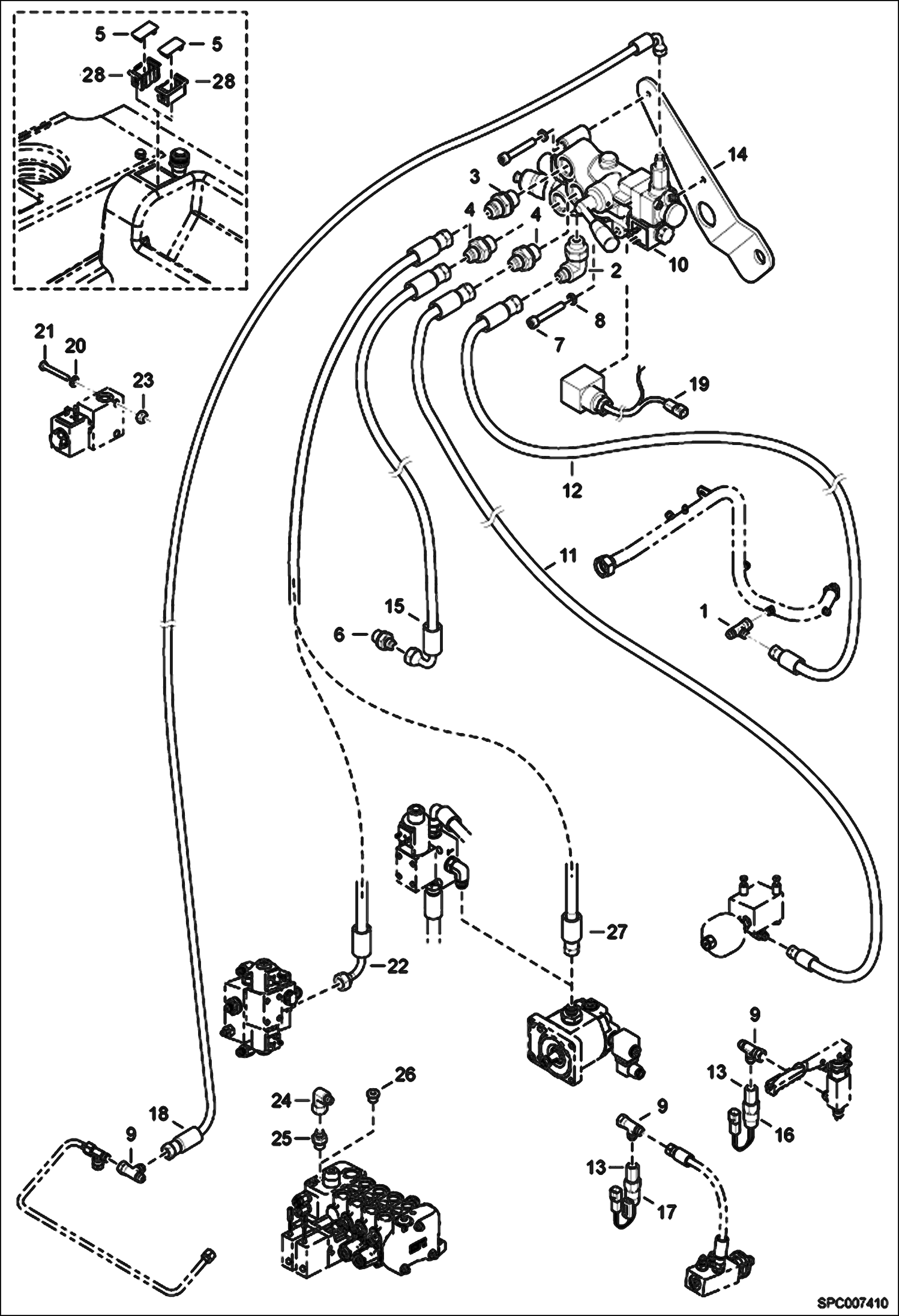 Схема запчастей Bobcat T35100 - TRAILER BRAKE ITALY VERSION (S/N A8HD11001 - 14999, A8GW11001 - 14999, A8GT11001 - 14999) ACCESSORIES & OPTIONS