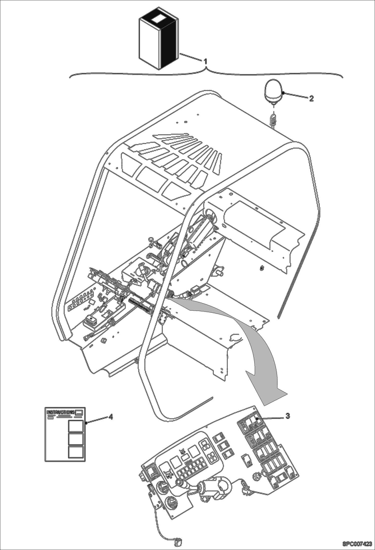 Схема запчастей Bobcat V417 - ROTATING BEACON LIGHT KIT ACCESSORIES & OPTIONS