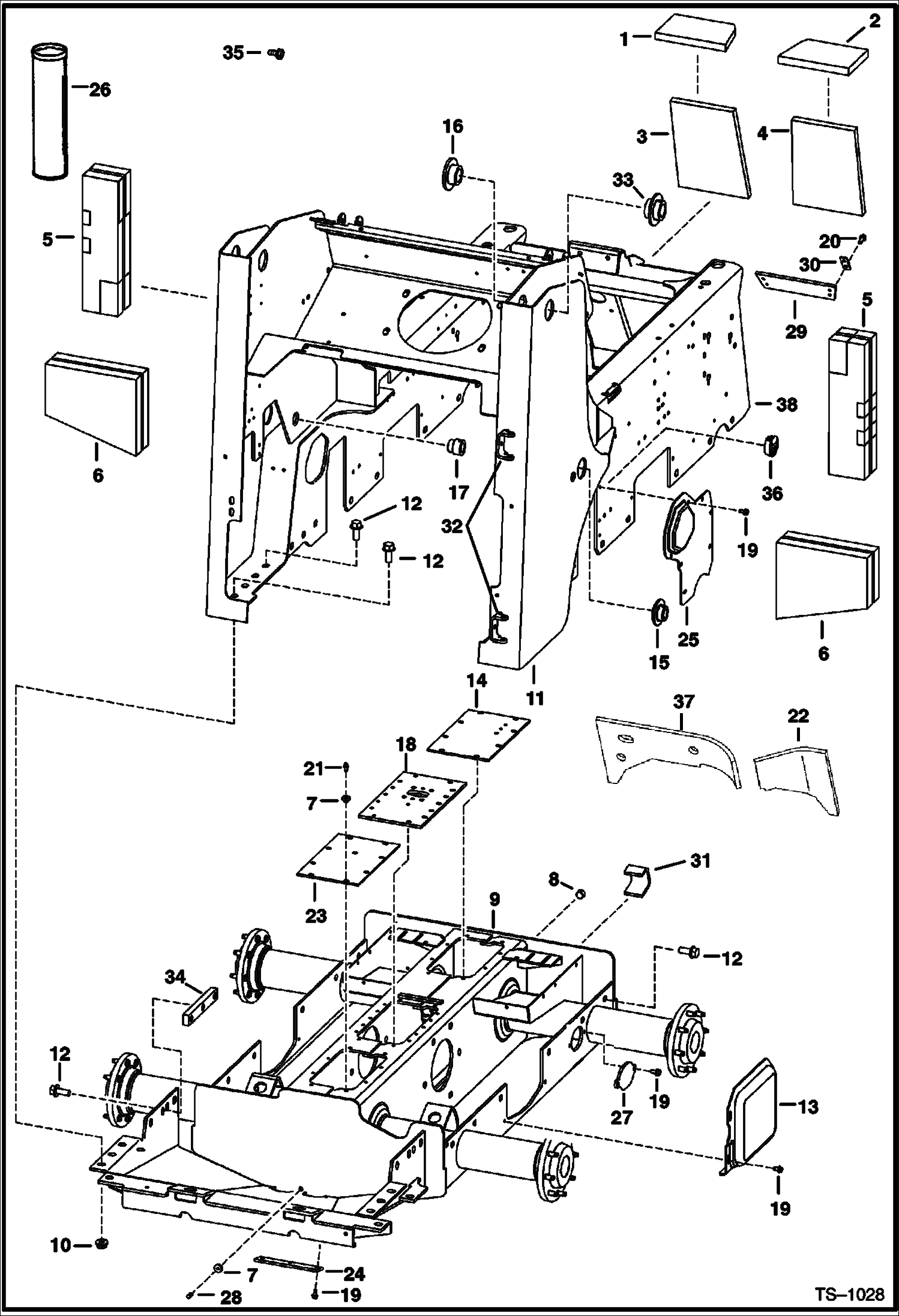 Схема запчастей Bobcat 800s - MAIN FRAME MAIN FRAME