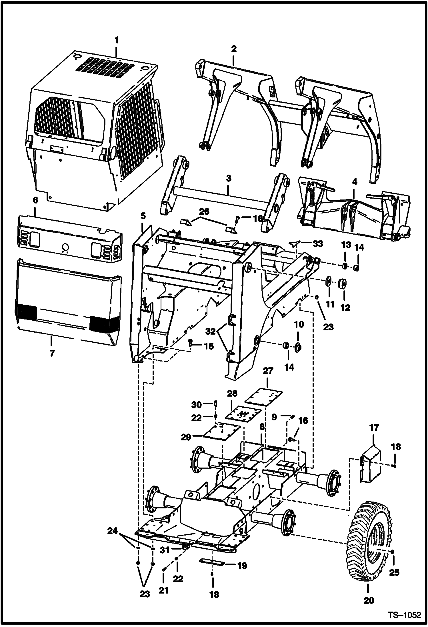 Схема запчастей Bobcat 700s - MAIN FRAME MAIN FRAME