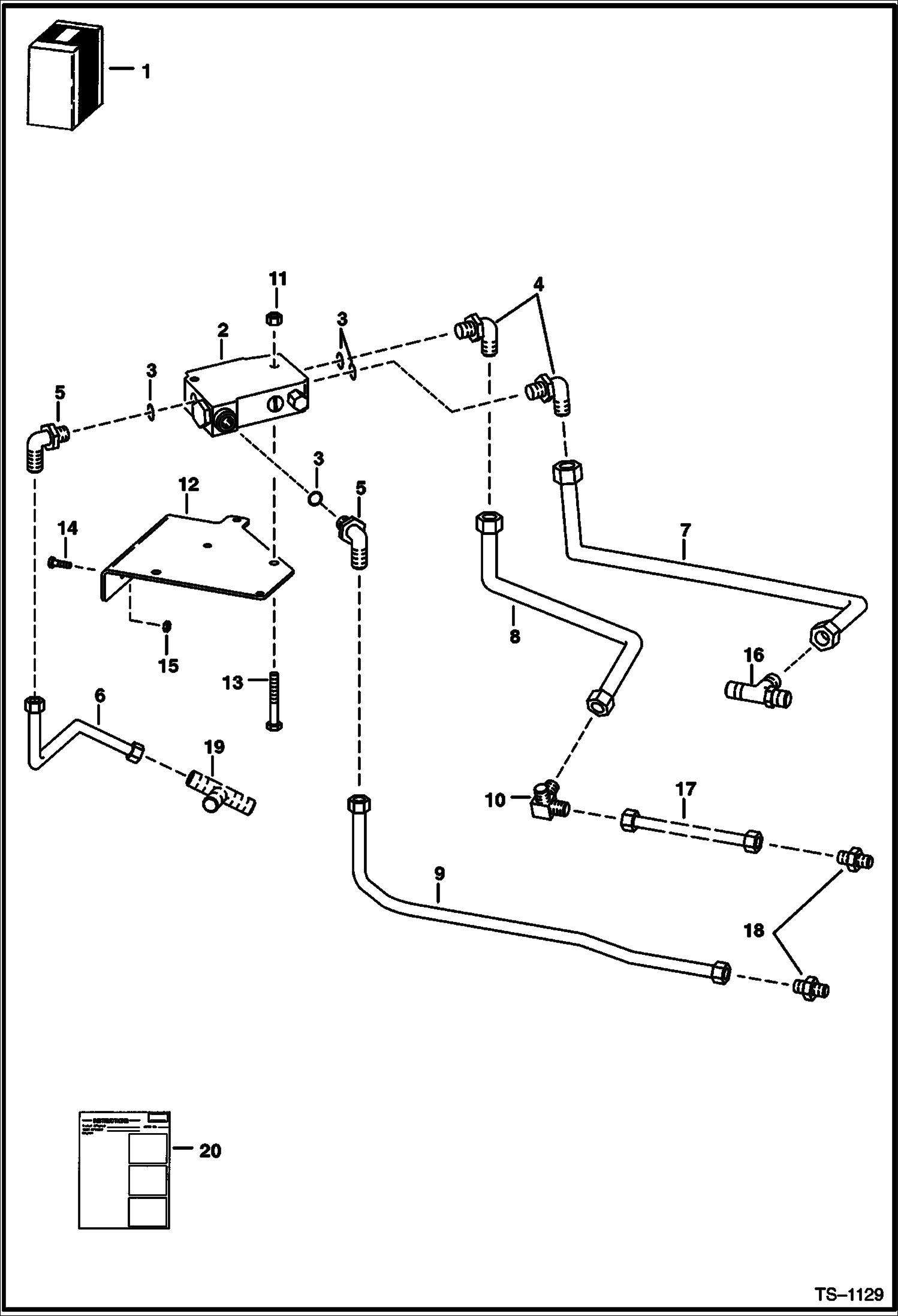 Схема запчастей Bobcat 700s - BUCKET POSITIONING VALVE KIT (S/N 5086 20308 & Above) ACCESSORIES & OPTIONS