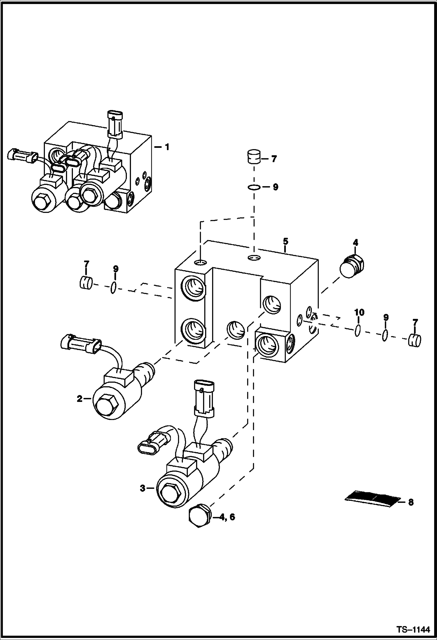 Схема запчастей Bobcat 700s - HIGH FLOW HYDRAULICS (Control Valve) (S/N 5122 22018 & Bel, 5126 12416 & Bel) HIGH FLOW HYDRAULICS