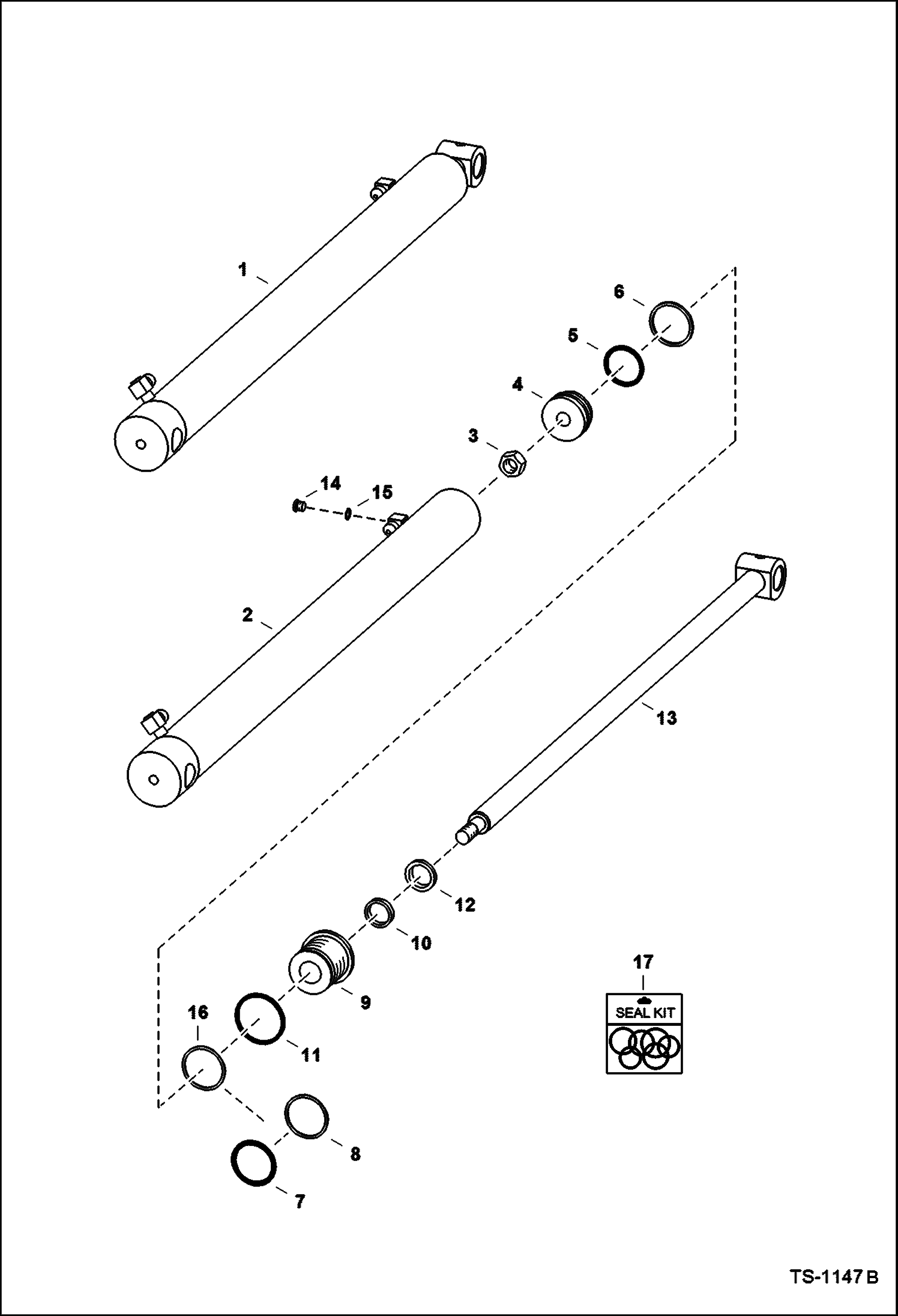 Схема запчастей Bobcat TRENCHERS - TRENCHER (Side Shift Cylinder) (LT304) Loader