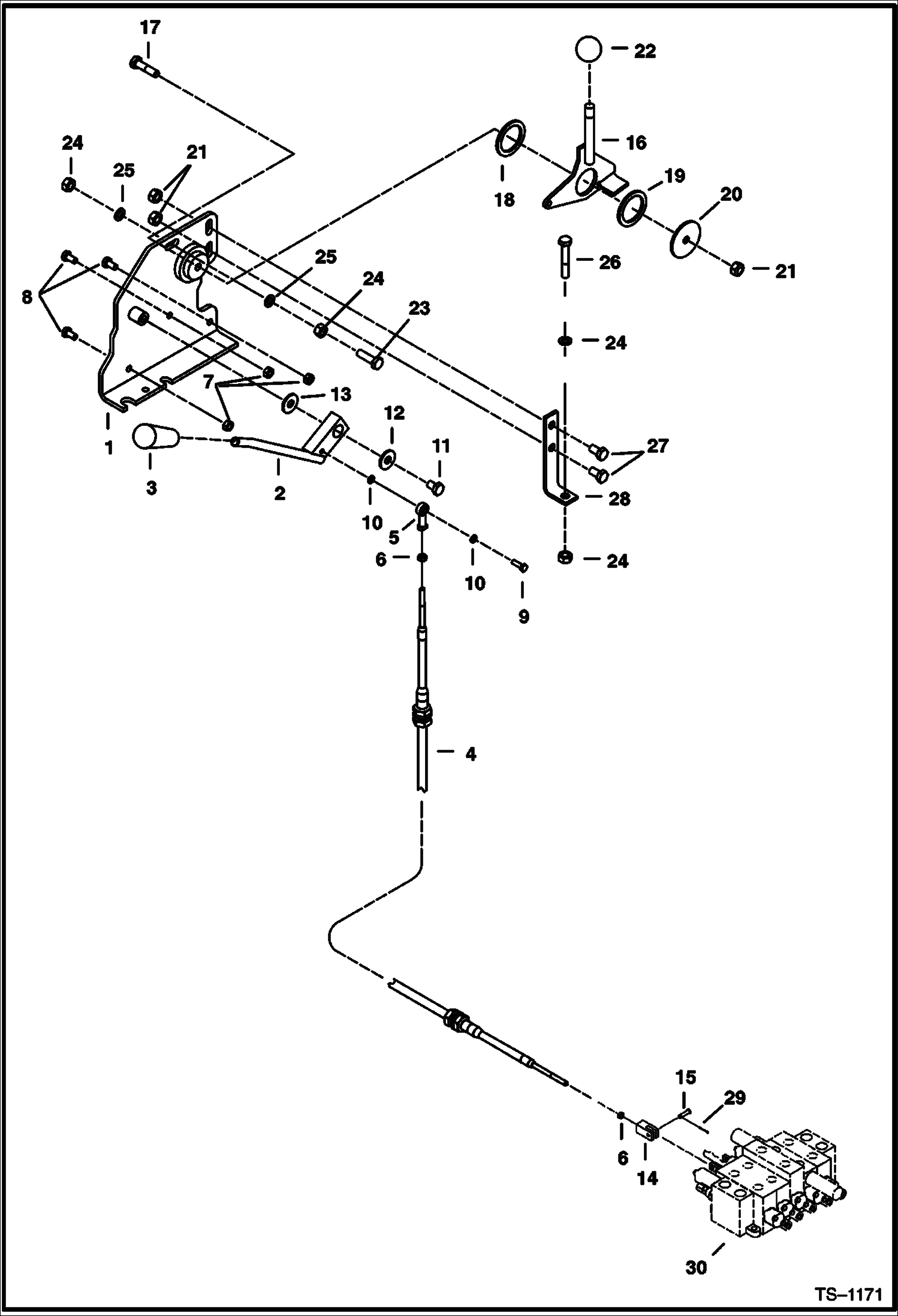 Схема запчастей Bobcat 325 - BLADE & SPEED CONTROLS (S/N 514013001-514013205) CONTROLS