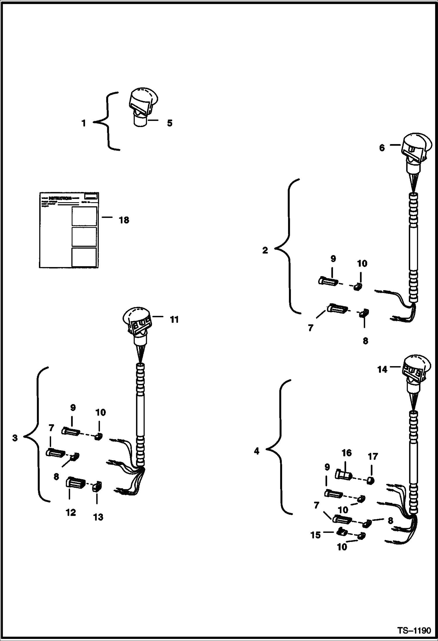 Схема запчастей Bobcat 700s - HANDLE KITS ACCESSORIES & OPTIONS