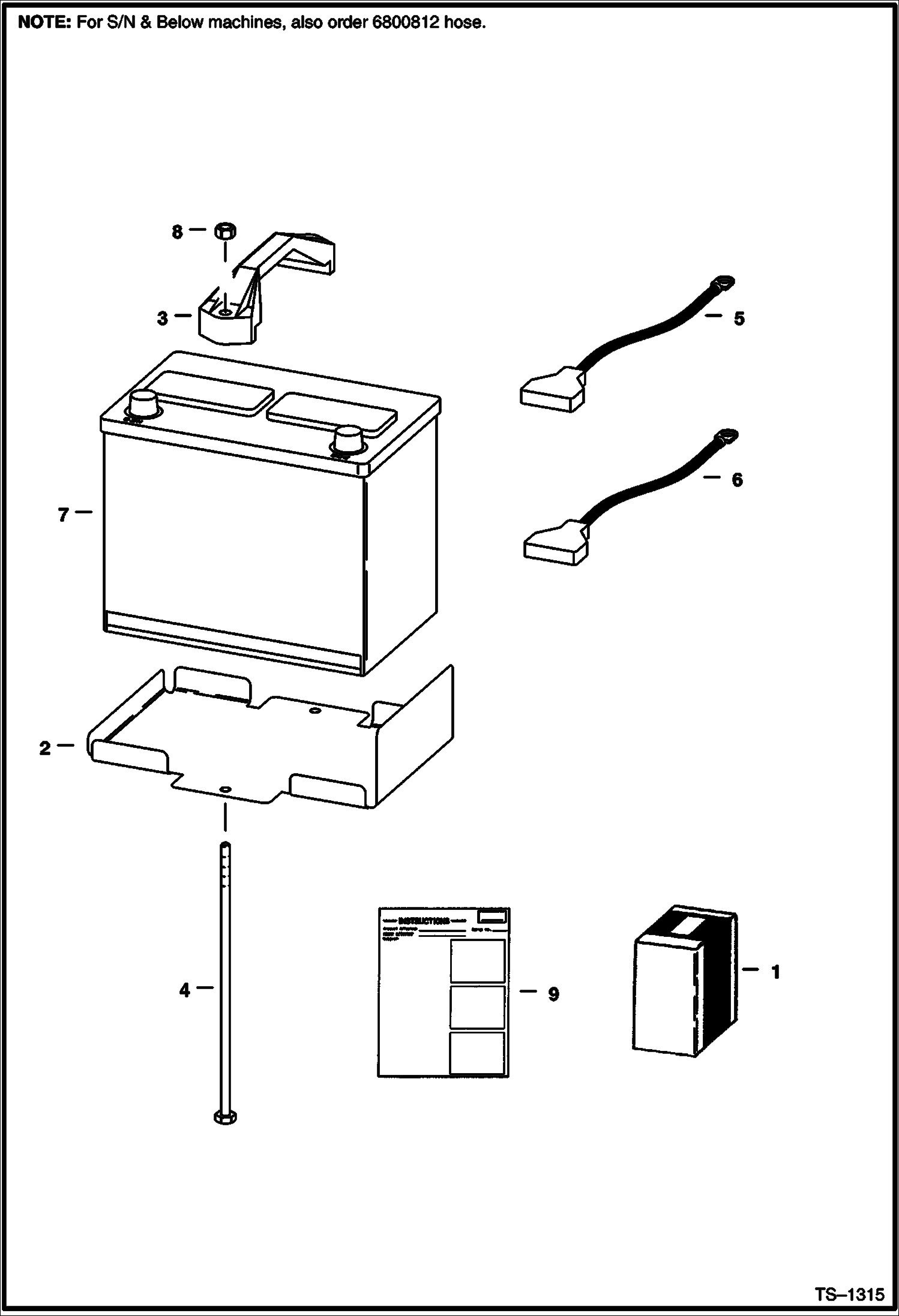 Схема запчастей Bobcat 900s - BATTERY KIT (Dual) ACCESSORIES & OPTIONS