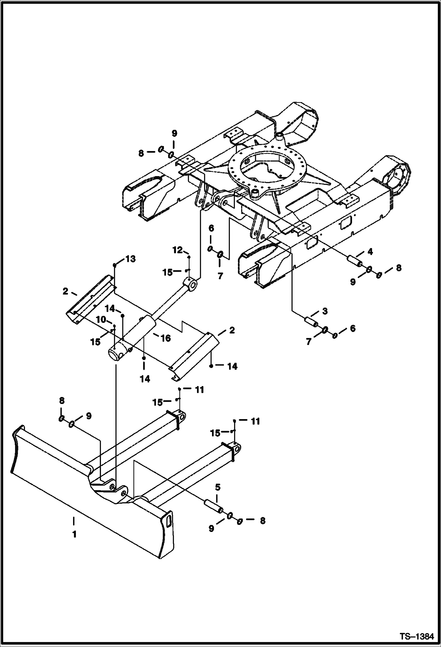 Схема запчастей Bobcat 331 - BLADE WORK EQUIPMENT