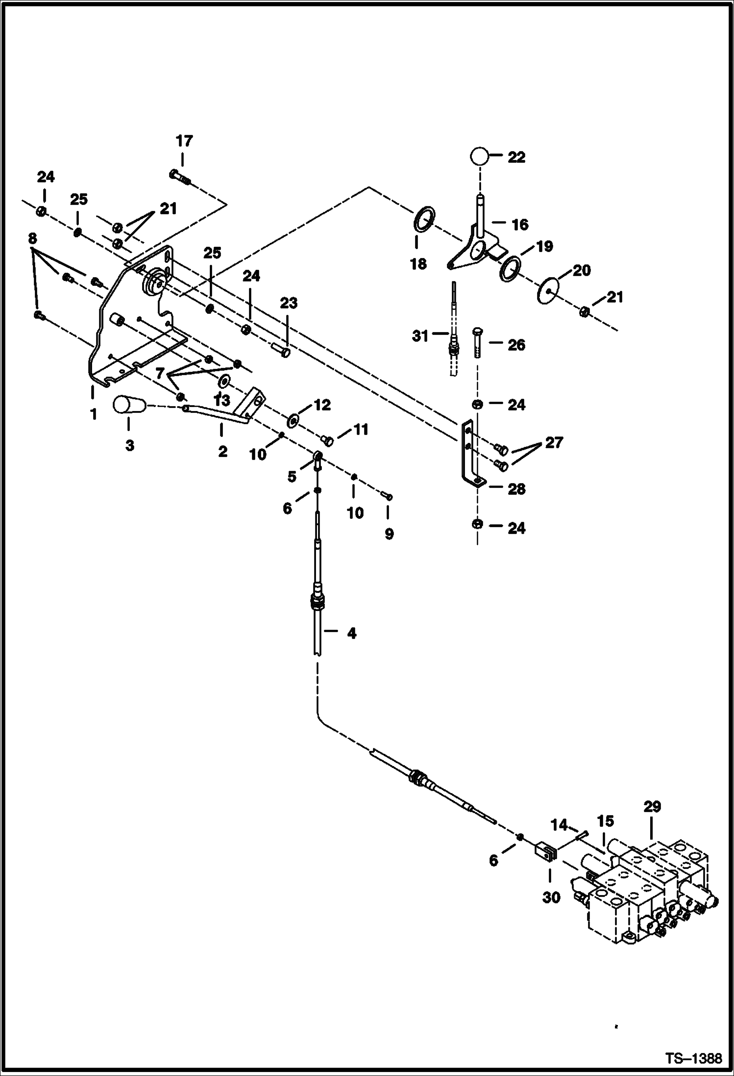 Схема запчастей Bobcat 334 - BLADE & SPEED CONTROLS (S/N 512913001 - 512913233) CONTROLS
