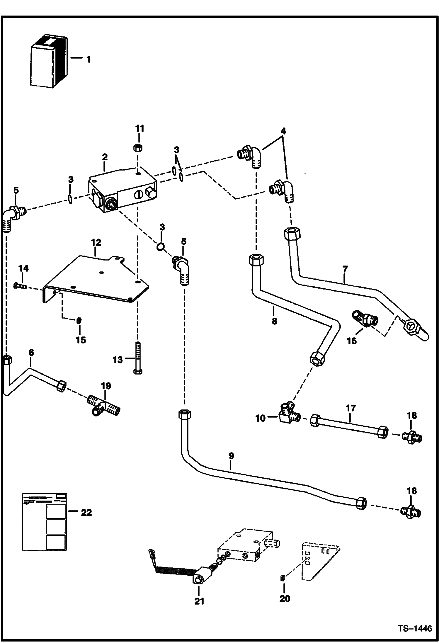 Схема запчастей Bobcat 700s - BUCKET POSITIONING VALVE KIT (S/N 5122 62999 & Bel, 5124 51999 & Bel) ACCESSORIES & OPTIONS