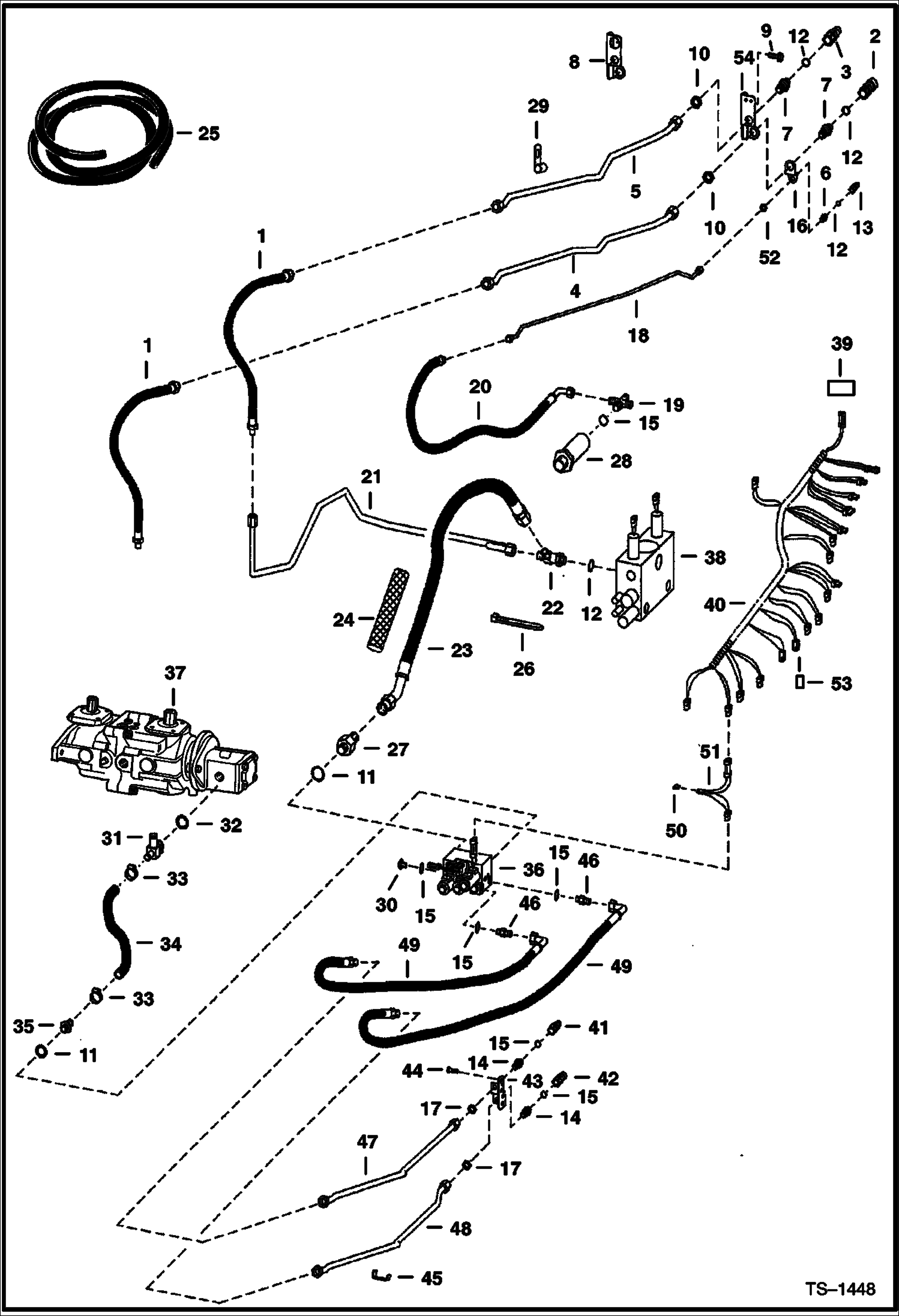 Схема запчастей Bobcat 700s - HIGH FLOW HYDRAULICS (W/ FF Couplers) (S/N 5122 17846-22018, 5126 12076-12416) HIGH FLOW HYDRAULICS