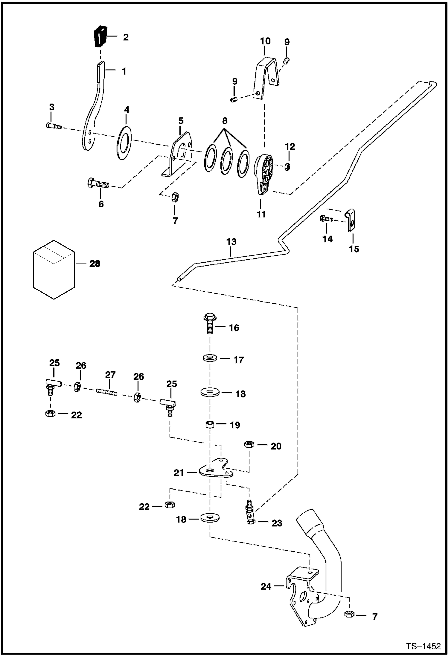 Схема запчастей Bobcat 700s - THROTTLE POWER UNIT