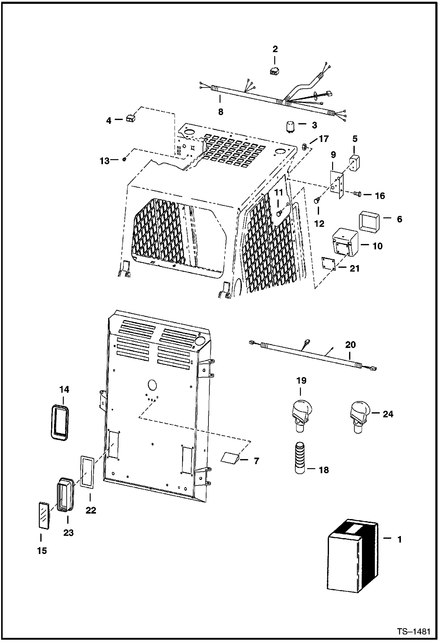 Схема запчастей Bobcat 400s - EUROPEAN ACCESSORIES (Light kit) ACCESSORIES & OPTIONS