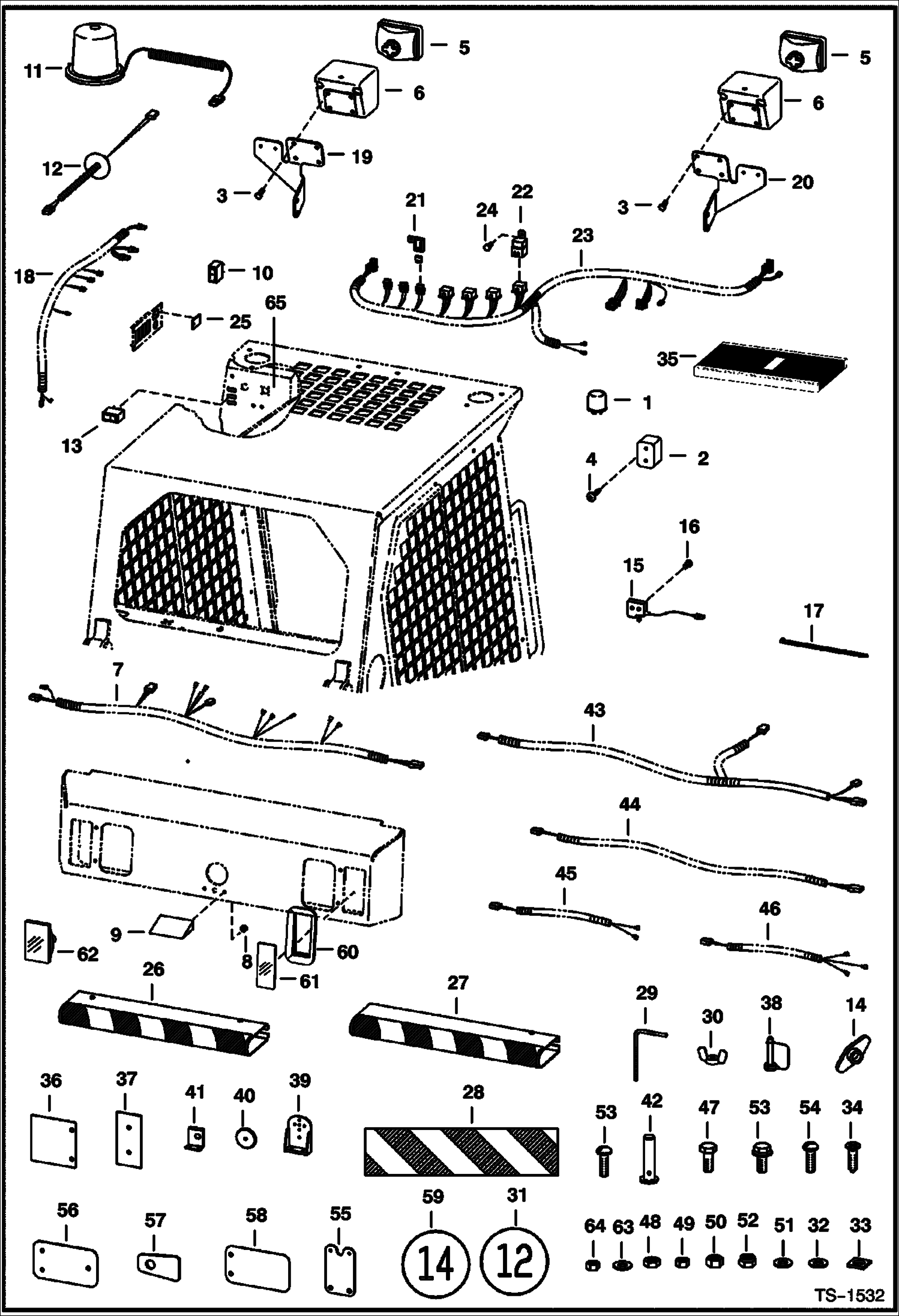Схема запчастей Bobcat 800s - EUROPEAN ACCESSORIES (Road Kit) ACCESSORIES & OPTIONS