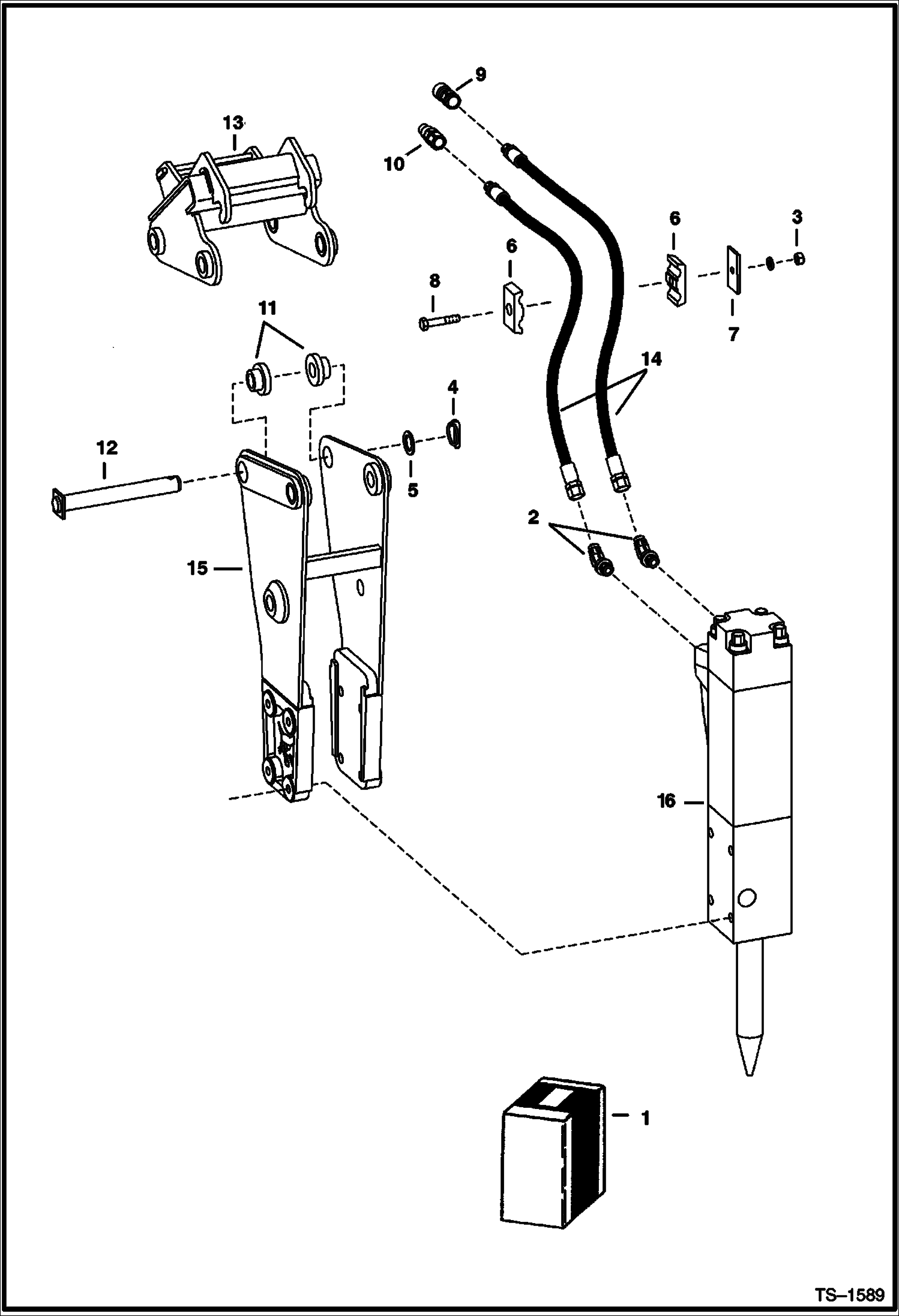 Схема запчастей Bobcat BREAKERS - BREAKER (X-Change Mounting Kit) (1560) (Use on 325, 328, 331, 334, 337, 341) Экскаваторы