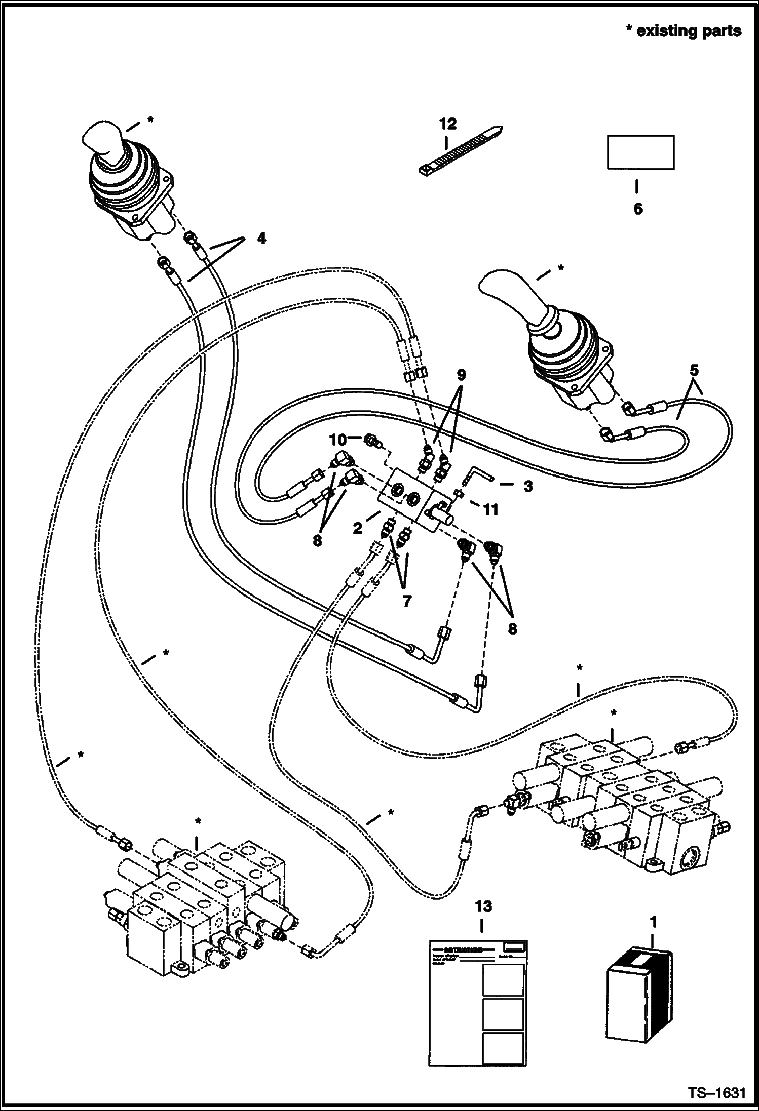 Схема запчастей Bobcat 328 - ISO/STD CONVERSION KIT (S/N 514014900-16282 and 5166 11001-11315) ACCESSORIES & OPTIONS