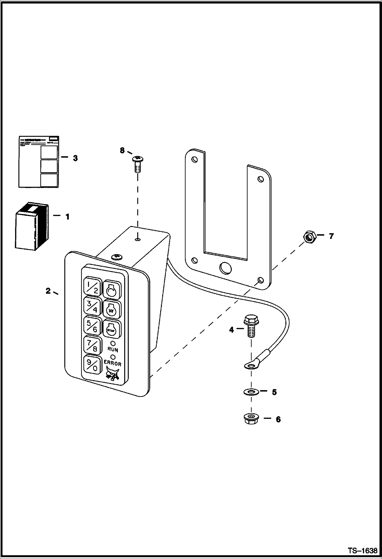 Схема запчастей Bobcat 331 - KEYLESS IGNITION KIT (S/N 512915200 & Above Only) ACCESSORIES & OPTIONS