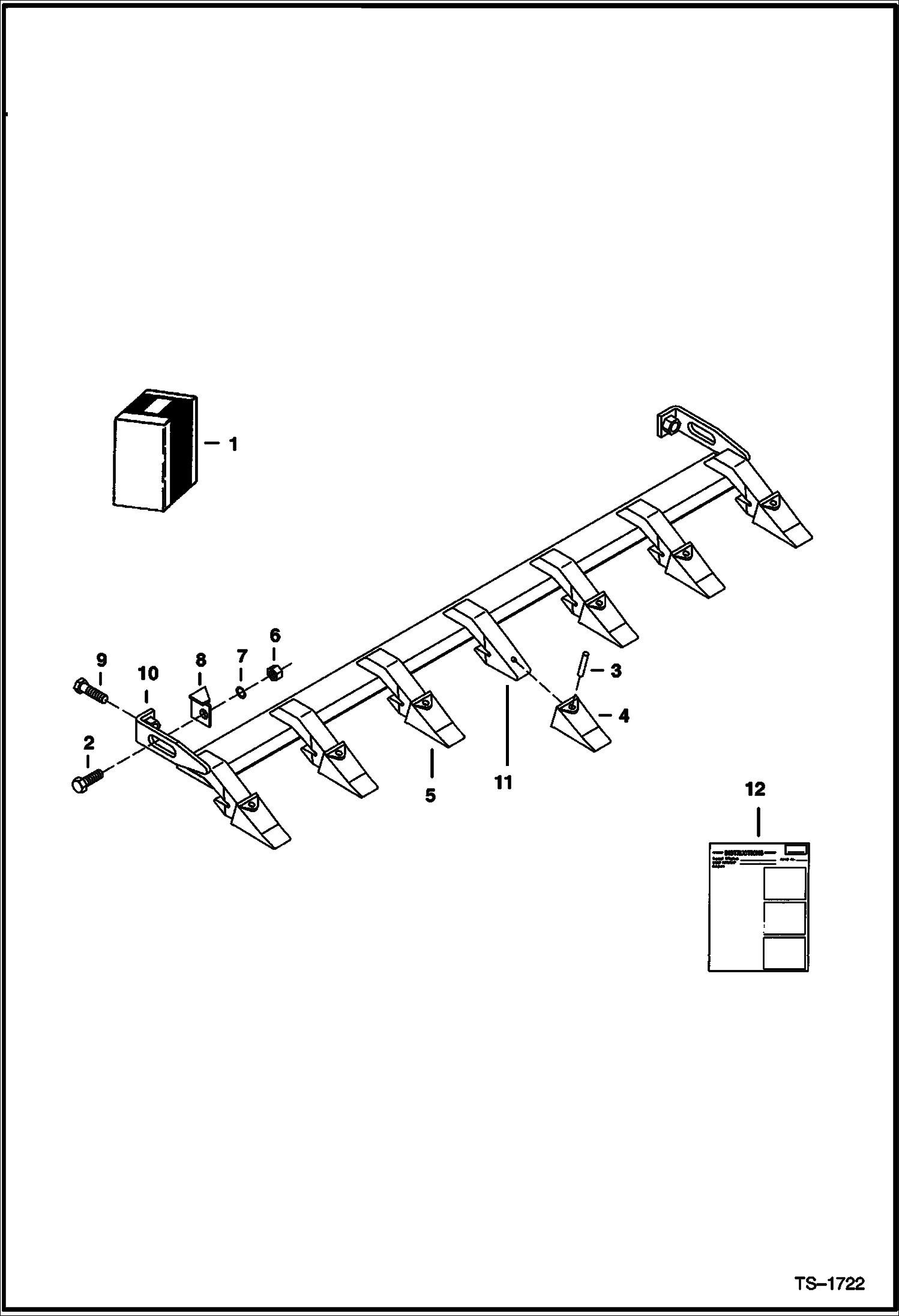Схема запчастей Bobcat BUCKET BITE - BUCKET BITE Teeth Mounted With Vertical Pin Loader