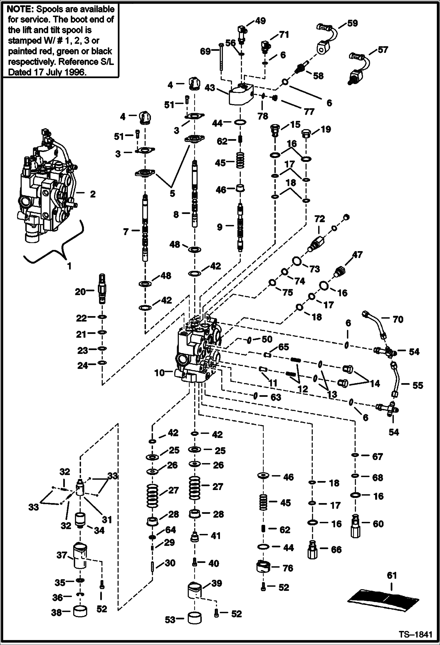 Схема запчастей Bobcat 900s - HYDRAULIC CONTROL VALVE (W/BICS Control Valve) (S/N 562211687 & Above, 516511066 & Above) HYDRAULIC SYSTEM