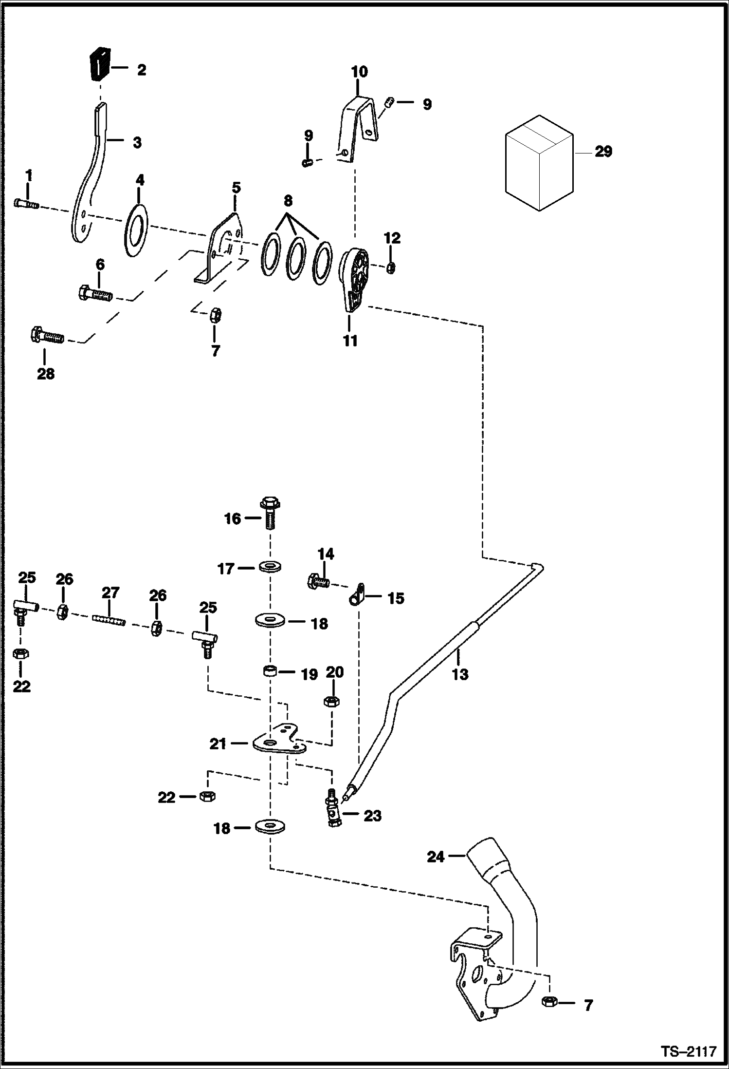 Схема запчастей Bobcat S-Series - THROTTLE POWER UNIT