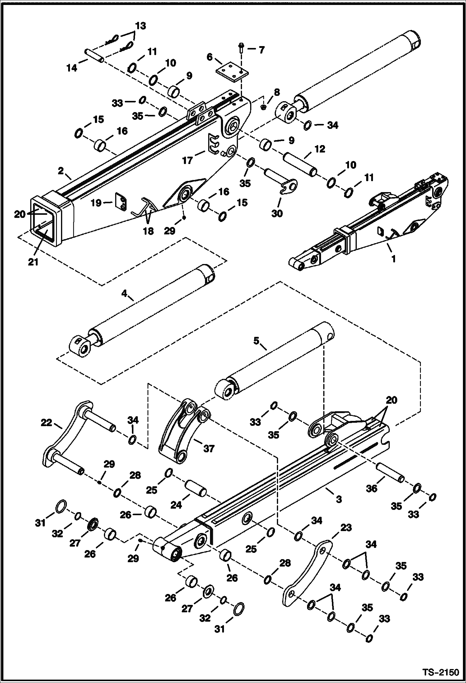 Схема запчастей Bobcat 430 - EXTENDABLE ARM ACCESSORIES & OPTIONS
