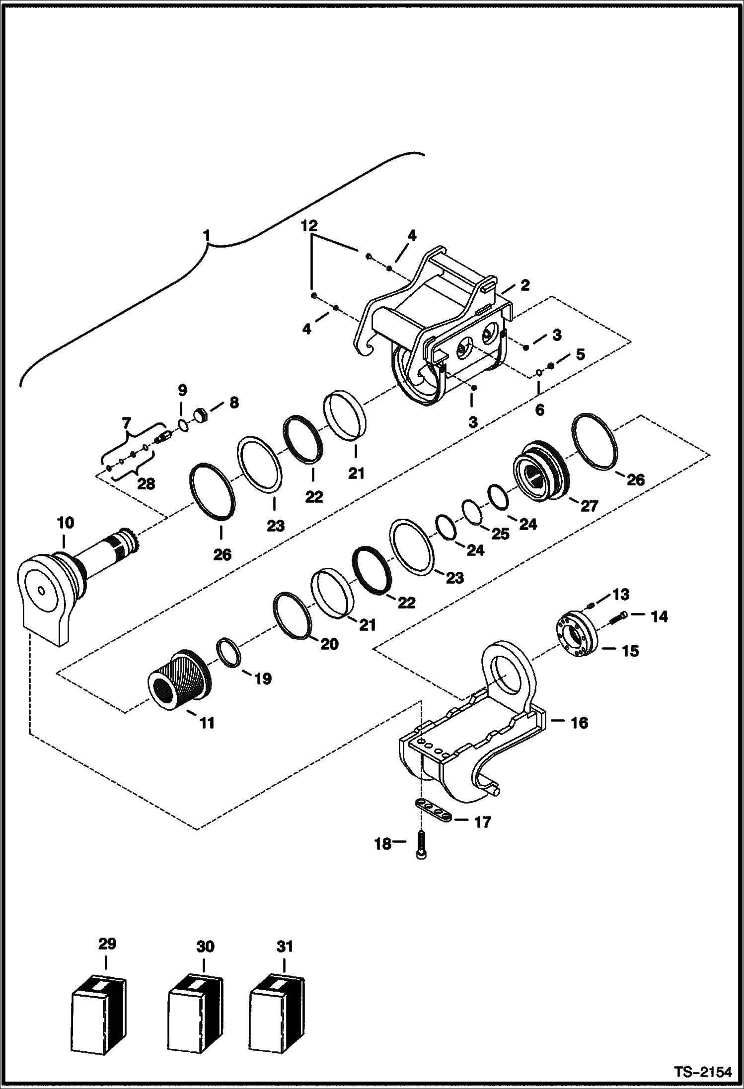 Схема запчастей Bobcat POWER-TILT - POWER-TILT PTX-3 (325,328,329,331,334,425,430) Экскаваторы