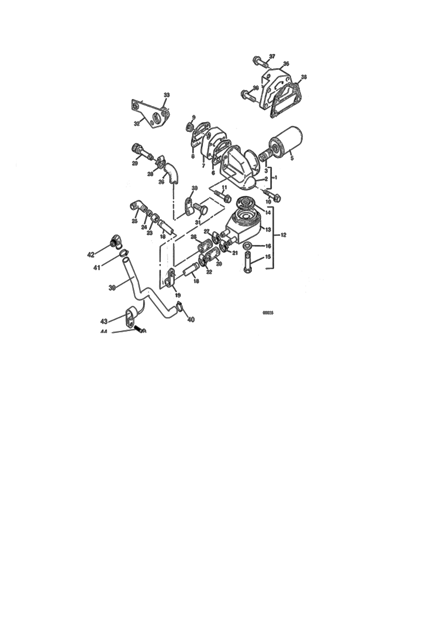 Схема запчастей Bobcat V518 - OIL FILTER AND COOLER 367013509 AND BELOW 367312505 AND BELOW POWER UNIT