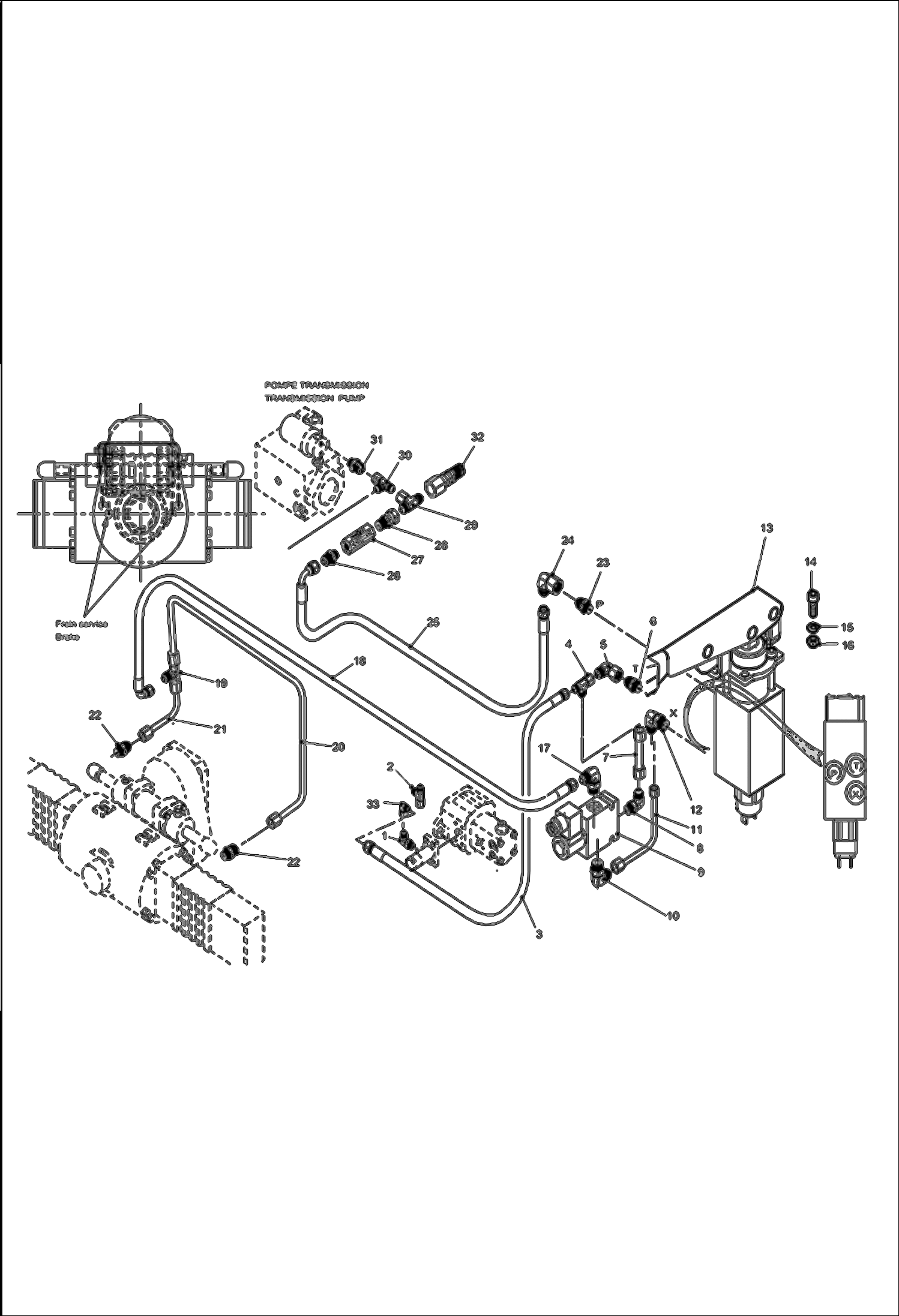 Схема запчастей Bobcat V623 - PARKING BRAKE S/N 3671 11001-12003 S/N 3672 11001-12003 CHASSIS