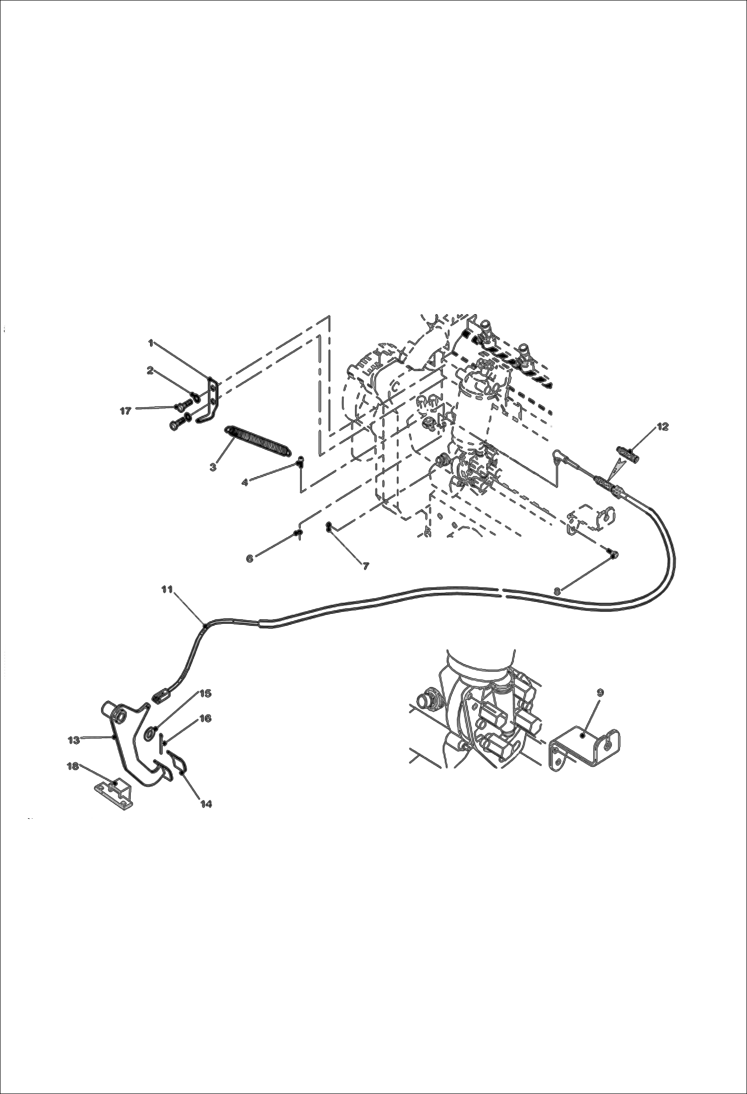 Схема запчастей Bobcat V518 - THROTTLE CONTROLS 367013509 AND BELOW 367312505 AND BELOW POWER UNIT