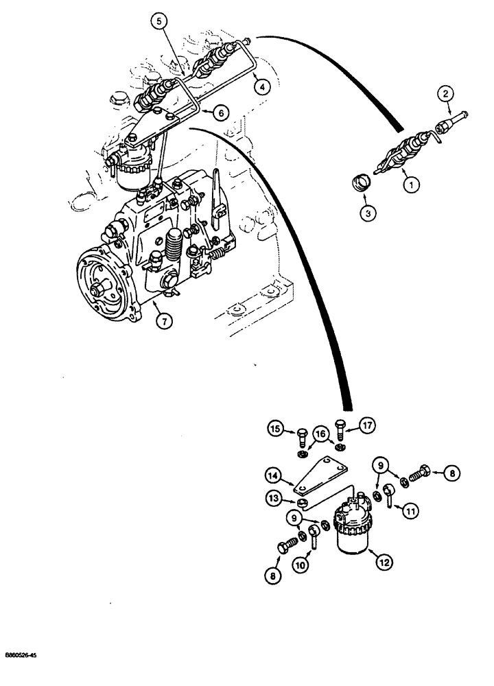Схема запчастей Case CASE - (3-06) - FUEL INJECTION SYSTEM (03) - FUEL SYSTEM