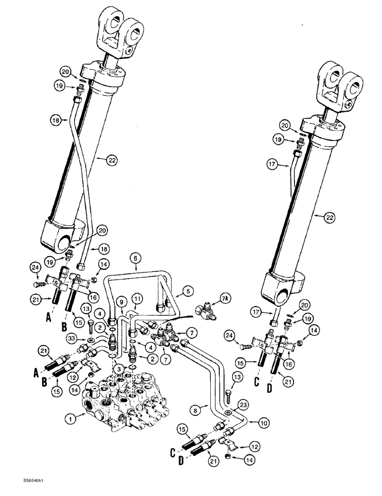 Схема запчастей Case 821B - (8-12) - HYDRAULIC CIRCUIT, LOADER LIFT (08) - HYDRAULICS