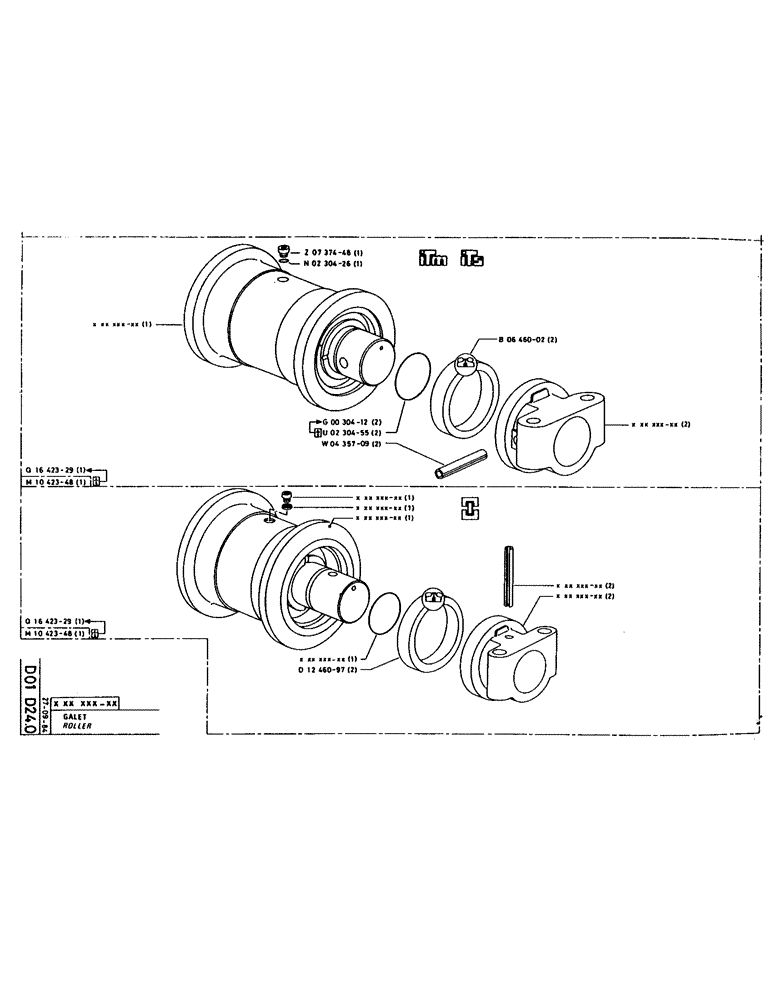 Схема запчастей Case 160CK - (091) - ROLLER (04) - UNDERCARRIAGE