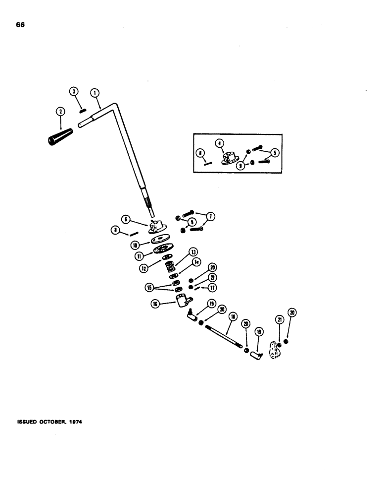 Схема запчастей Case 480B - (066) - HAND THROTTLE, (148B) SPARK IGNITION ENGINE 