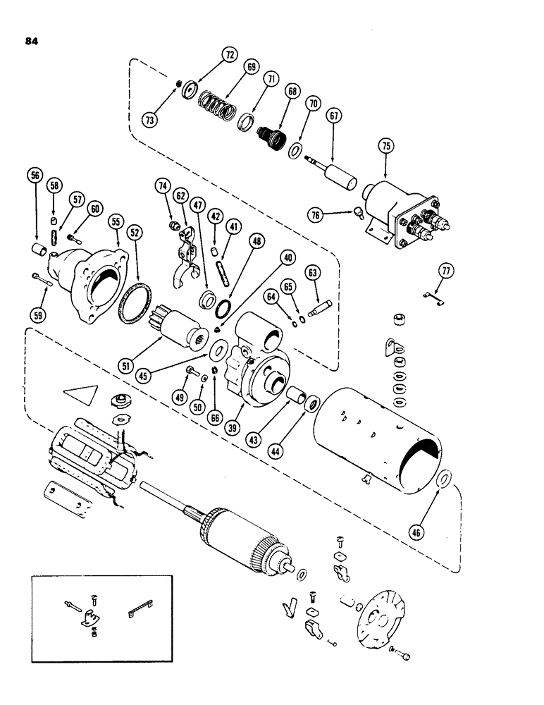 Схема запчастей Case 850C - (084) - L106562 STARTER (06) - ELECTRICAL SYSTEMS