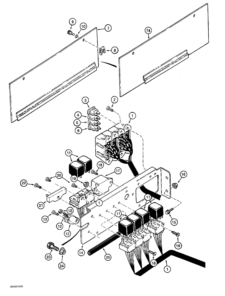 Схема запчастей Case 921 - (4-016) - MAIN CANOPY HARNESS, POWER DISTRIBUTION CENTER (04) - ELECTRICAL SYSTEMS