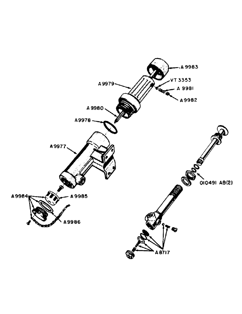 Схема запчастей Case 425 - (057) - POWRCEL DIESEL ENGINE, STARTING FLUID PRIMER PUMP AND DISPENSER (10) - ENGINE