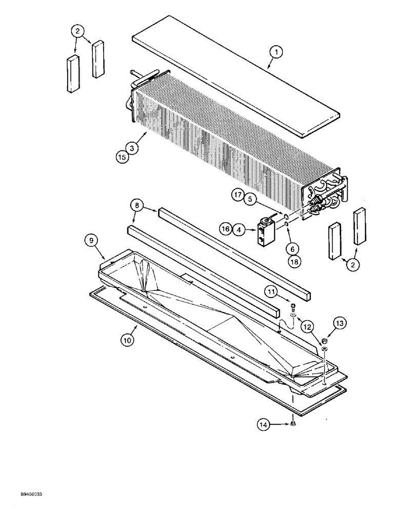 Схема запчастей Case 821B - (9-078) - HEATING AND AIR CONDITIONING CORE (09) - CHASSIS/ATTACHMENTS