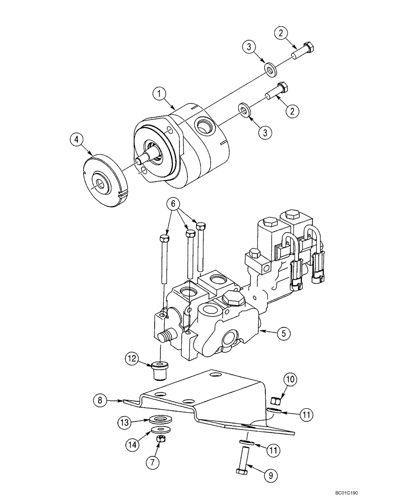 Схема запчастей Case 40XT - (08-19) - HYDRAULICS, ATTACHMENT - HIGH FLOW, GEAR (08) - HYDRAULICS