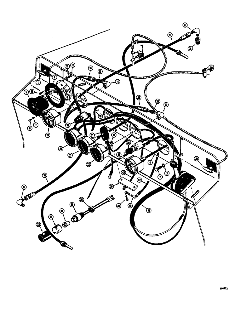Схема запчастей Case 400 - (014) - INSTRUMENT PANEL (06) - ELECTRICAL SYSTEMS