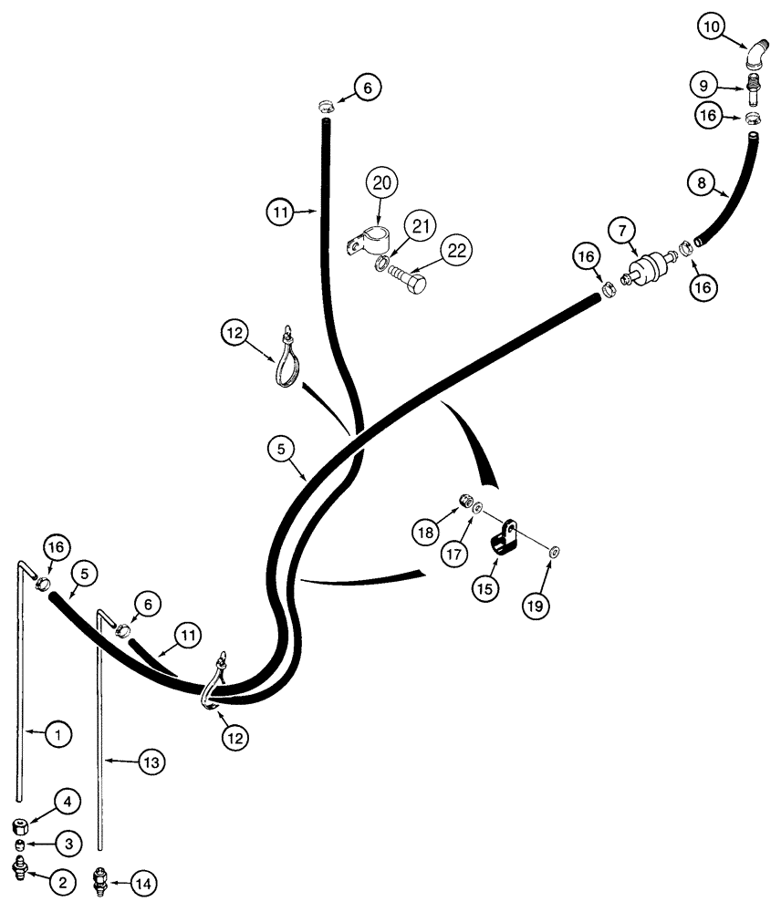 Схема запчастей Case 821C - (03-04) - FUEL LINES FILTER, IN-LINE FUEL (03) - FUEL SYSTEM