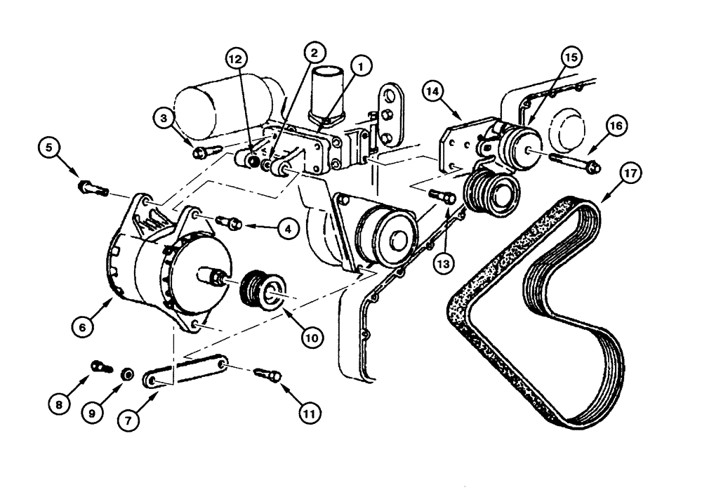 Схема запчастей Case 885 - (04.03[00]) - ALTERNADOR 70A - ASSEMBLY (04) - ELECTRICAL SYSTEMS