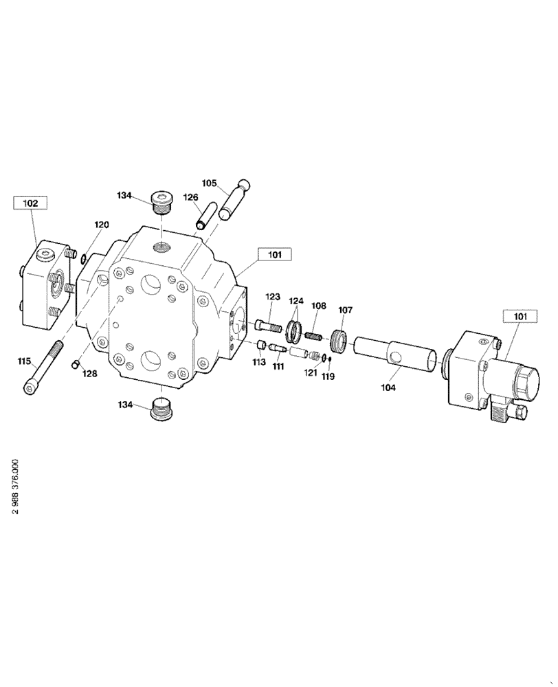 Схема запчастей Case 321D - (22.127[2988506000]) - REGULATION HYDRAULIC MOTOR FAST GEAR (35) - HYDRAULIC SYSTEMS