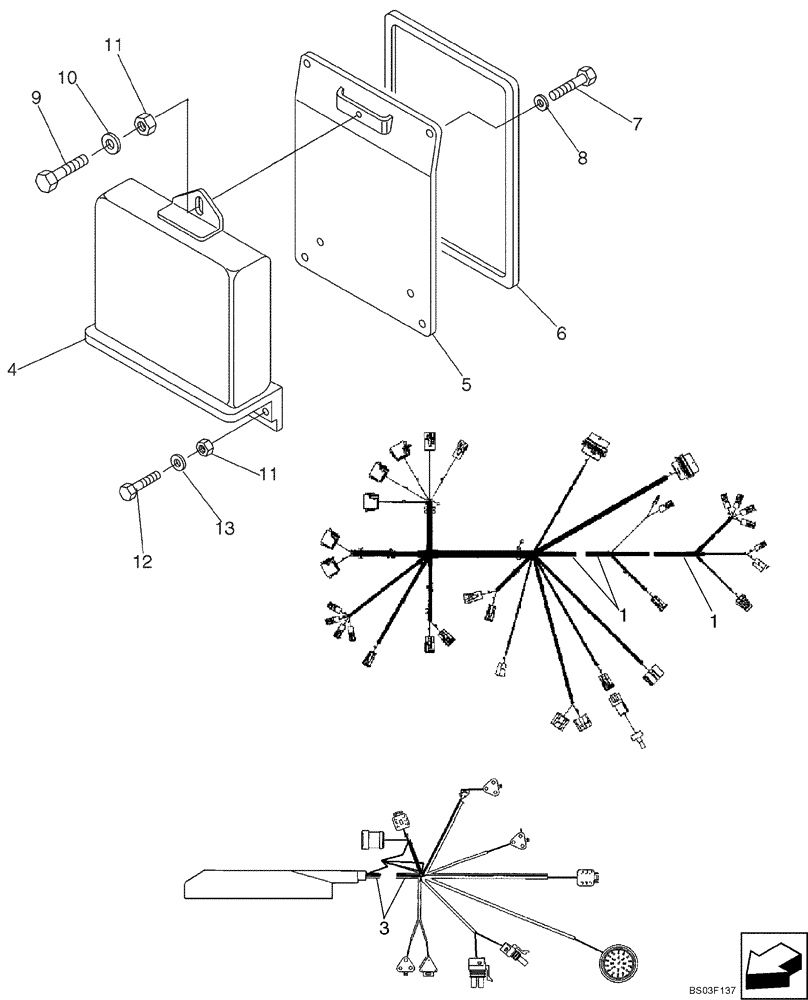Схема запчастей Case 850K - (04-15) - HARNESS, CAB - HARNESS, MICROCONTROLLER (04) - ELECTRICAL SYSTEMS