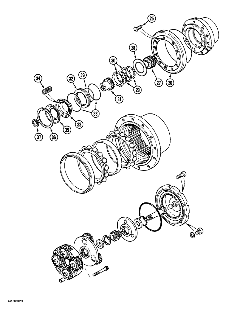 Схема запчастей Case 1088 - (6-10) - FINAL DRIVE TRANSMISSION, P.I.N. FROM 19801 TO XXXXX, P.I.N. FROM 106901 TO XXXXX (06) - POWER TRAIN