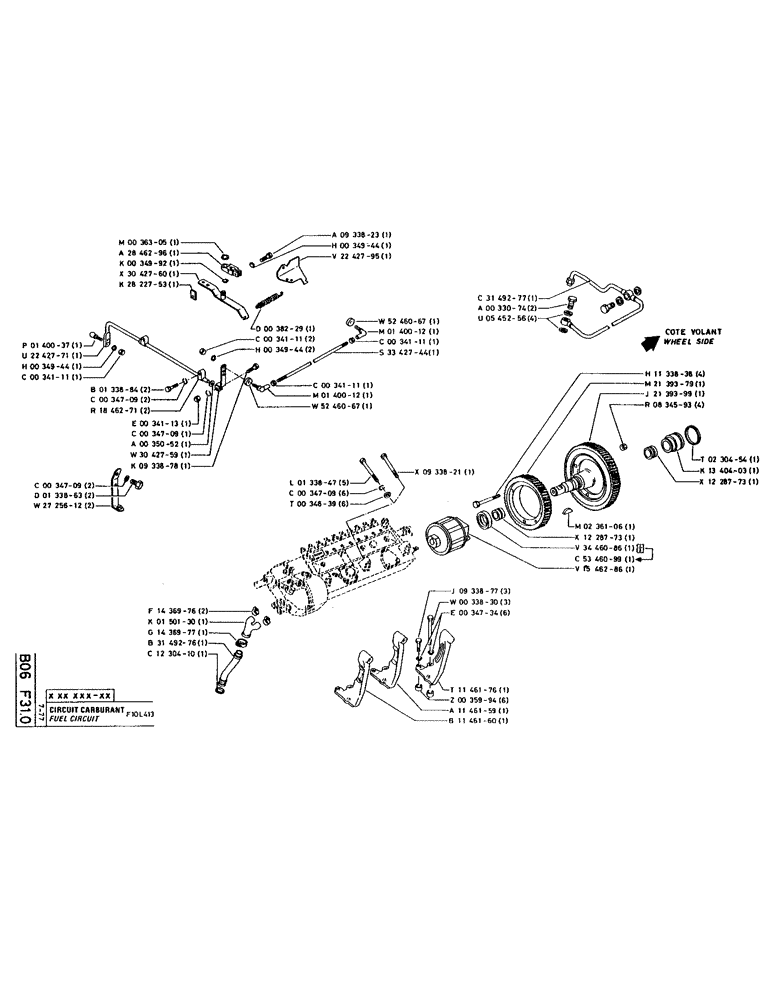 Схема запчастей Case 160CKS - (064) - FUEL CIRCUIT (02) - FUEL SYSTEM