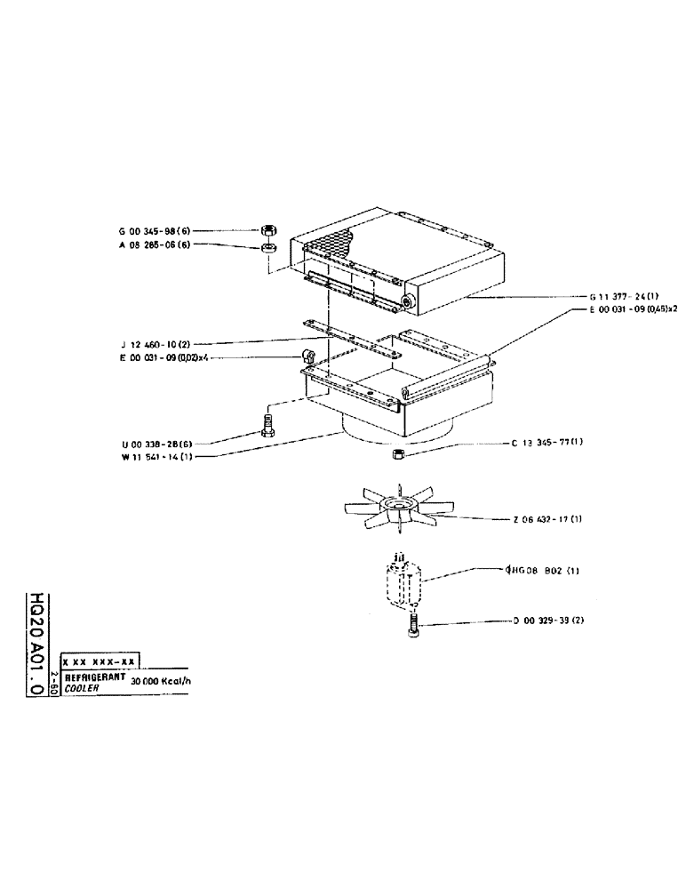 Схема запчастей Case 220 - (B-076) - COOLER (07) - HYDRAULIC SYSTEM