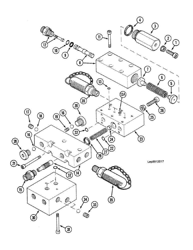 Схема запчастей Case 688C - (8D-22) - COUNTER ROTATION VALVE, (10670-) (07) - HYDRAULIC SYSTEM