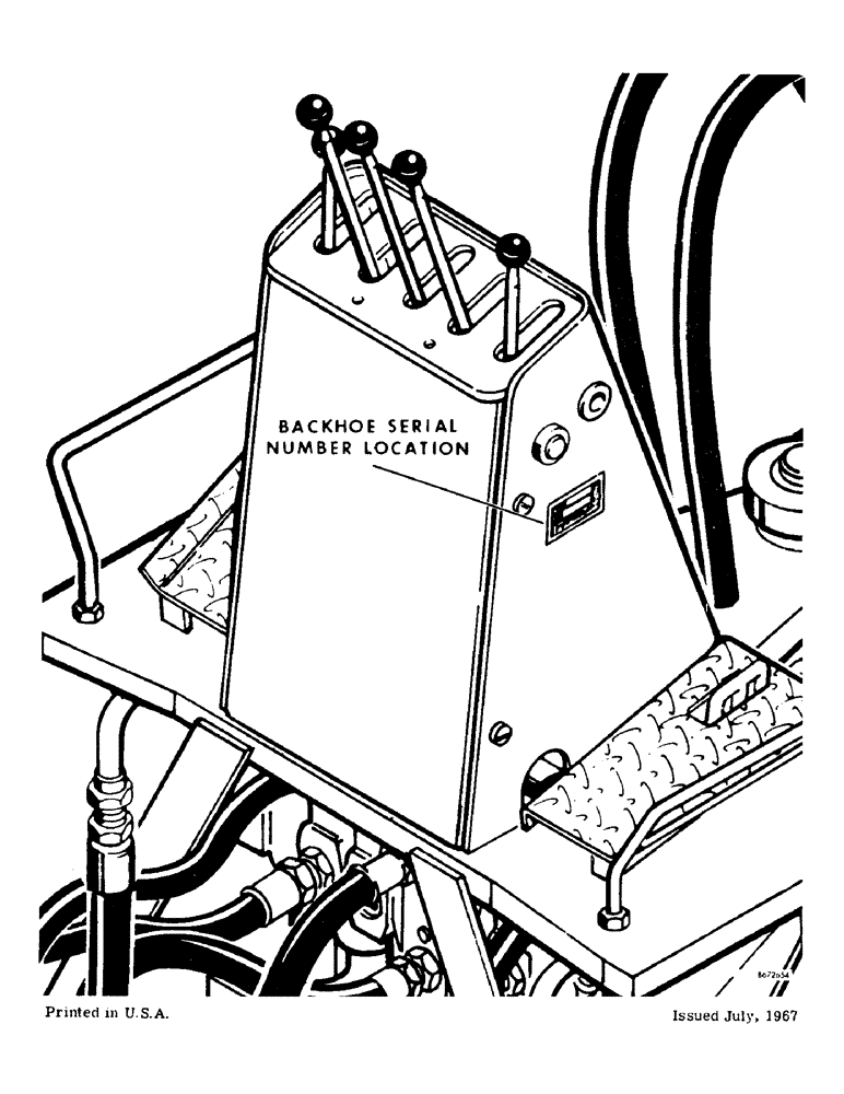 Схема запчастей Case 34 - (01) - SERIAL NUMBER LOCATION 