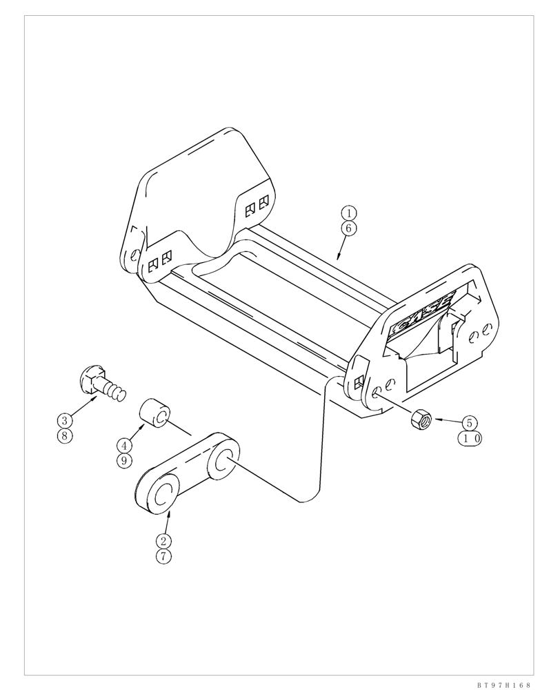 Схема запчастей Case 1840 - (06-11A) - TRACK - STEEL (NORTH AMERICA) (06) - POWER TRAIN