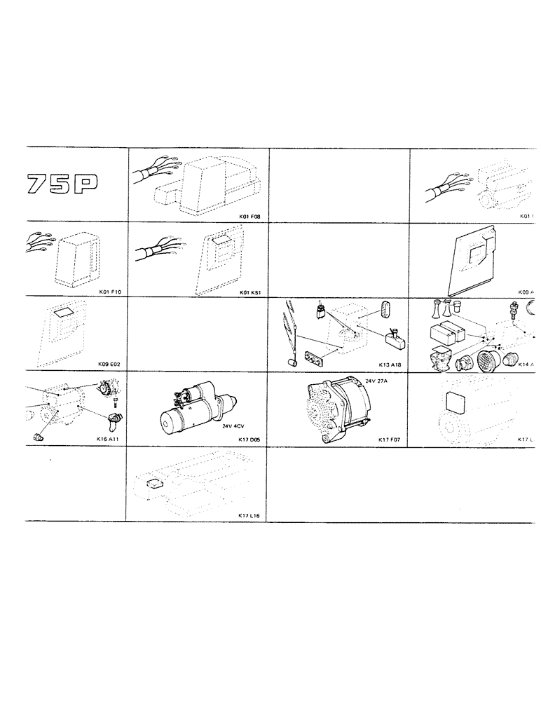 Схема запчастей Case 75P - (0-17) - 75P (00) - PICTORIAL INDEX